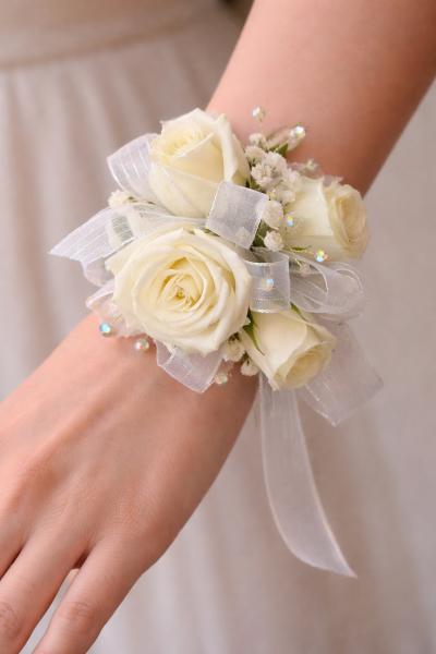 White Wrist Corsage
